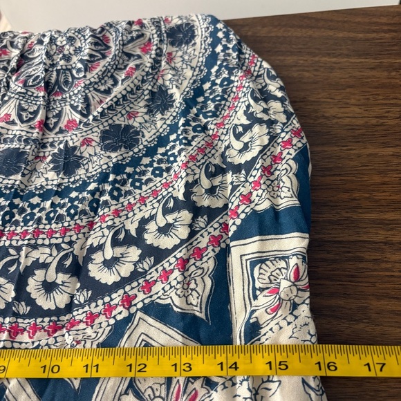 ❤️ Billabong Blue and White Boho Maxi Dress M - Picture 9 of 12